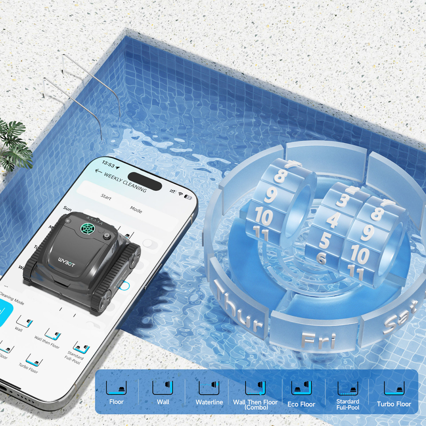 Limpiador piscina Wybot S2 Solar Vision